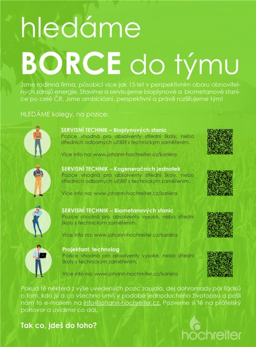 Hledáme BORCE do týmu, na pozici servisního technika